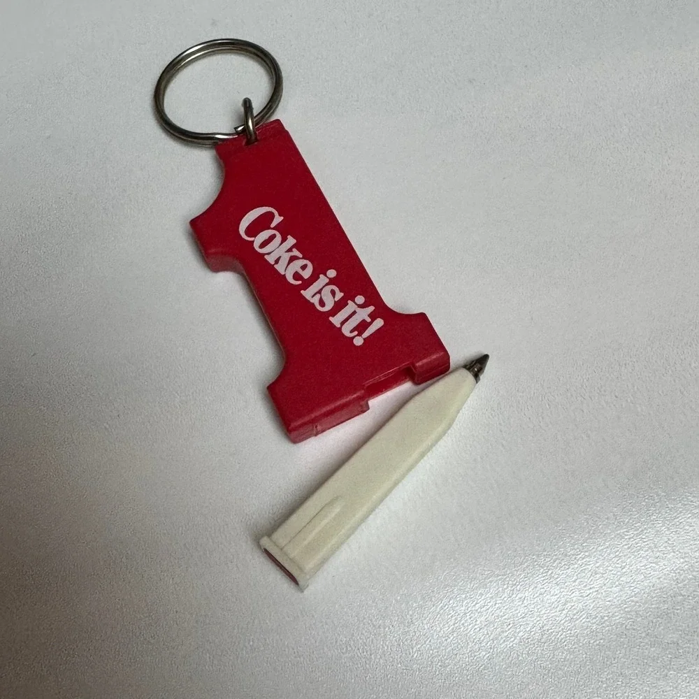 Coca Cola Number 1 One Keychain  Hidden‎ Mini Pen Does not Work Key Ring Fob